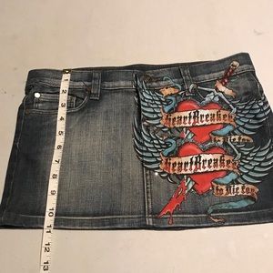 Glam Rock Couture Mini Skirt